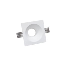 SPOT PATRAT GHIPS GU10 120X120 ALB