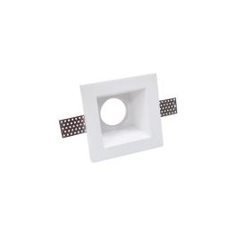 SPOT PATRAT GHIPS GU10 120X120 ALB