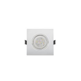 SPOT PATRAT PLASTIC CU LED 6W 2700-3000K ALB