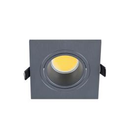 SPOT PATRAT PLASTIC CU LED COB 7W 2700-3000K GRI INCHIS