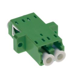 Standard LC-Duplex Coupling SM APC Polymer case green