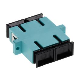Standard SC-Duplex Coupling MM Polymer case aqua