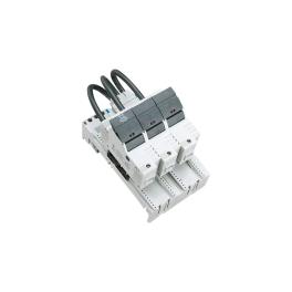 Suport portfuzibile cu montaj pe bară + LED clasa J, 35-60A