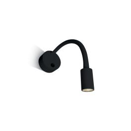 Swan LED 3W, 3000K, 160lm, IP20, 100-240V, 36°, negru