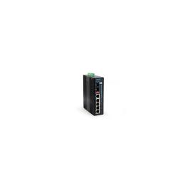 Switch 4xRJ45 (PoE+) + 1xRJ45/SFP + 1xSFP, 126W, șină DIN