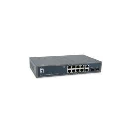 Switch 8xRJ45 10/100/1000 (PoE+) + 2xSFP 1000, 19", 150W