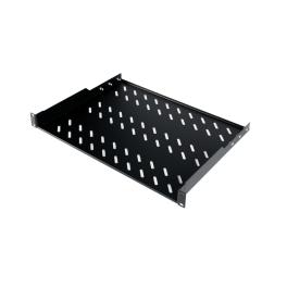 Tavă fixă 19", 1U, 50kg, D350, negru RAL 9005