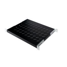 Tavă fixă 19", 1U, 50kg, D370, negru RAL 9005