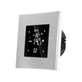 Termostat Wi-Fi pentru incalzirea electrica LUXION cu Rama din Aluminiu - alb