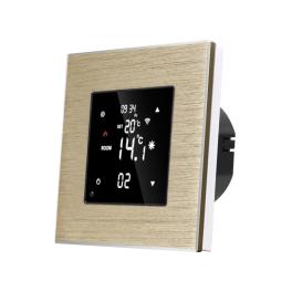 Termostat Wi-Fi pentru incalzirea electrica LUXION cu Rama din Aluminiu - auriu