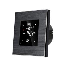 Termostat Wi-Fi pentru incalzirea electrica LUXION cu Rama din Aluminiu - negru