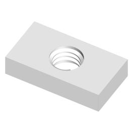 Threaded plate M6 galvanized steel