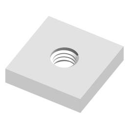 Threaded plate M6 galvanized steel