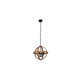 TINO PENDUL 4XE14 MAT NEGRU/LEMN