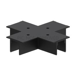 TRACK ON RECESSED COVER 3-PHASES X-CONNECTOR DALI negru