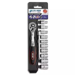 Trusa chei tubulare crv 12buc 1/4"