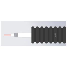 Tub flexibil precablat 16mm TV RG6U3E 100ml