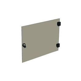 Uşă integral din sticlă pentru dulap DW 9U, 600mm, RAL7035