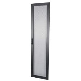 Ușă metal perforată 80% pentru DT 42U, W=600,negru RAL9005