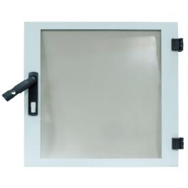 Uşă transparentă dulap DW 6U, 600mm, RAL7035, fără broască