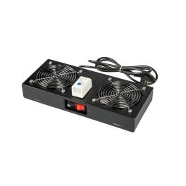 Unitate de tavan, 2 ventilatoare, analogic, negru RAL 9005
