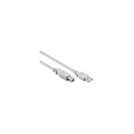 USB 2.0 A-B Cable, A male - B male, Grey, 2m