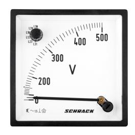 Voltmetru 96*96mm, 500V, AC+ comutator voltmetric