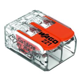 WAGO 221 CONNECTOR, 2 CONDUCTORS 0,5-6 MM2