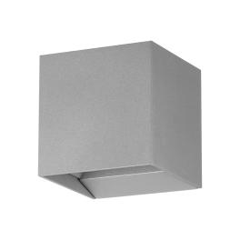 Wall luminaire dir./indirect, 2 x 3,3W 3000K silver IP54