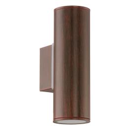 Wall luminaire "Riga" direct/indirect 2x35W antikbrown IP44