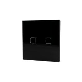 WI-FI SMART TOUCH EU 2 GANG 1 WAY SWITCH BLACK