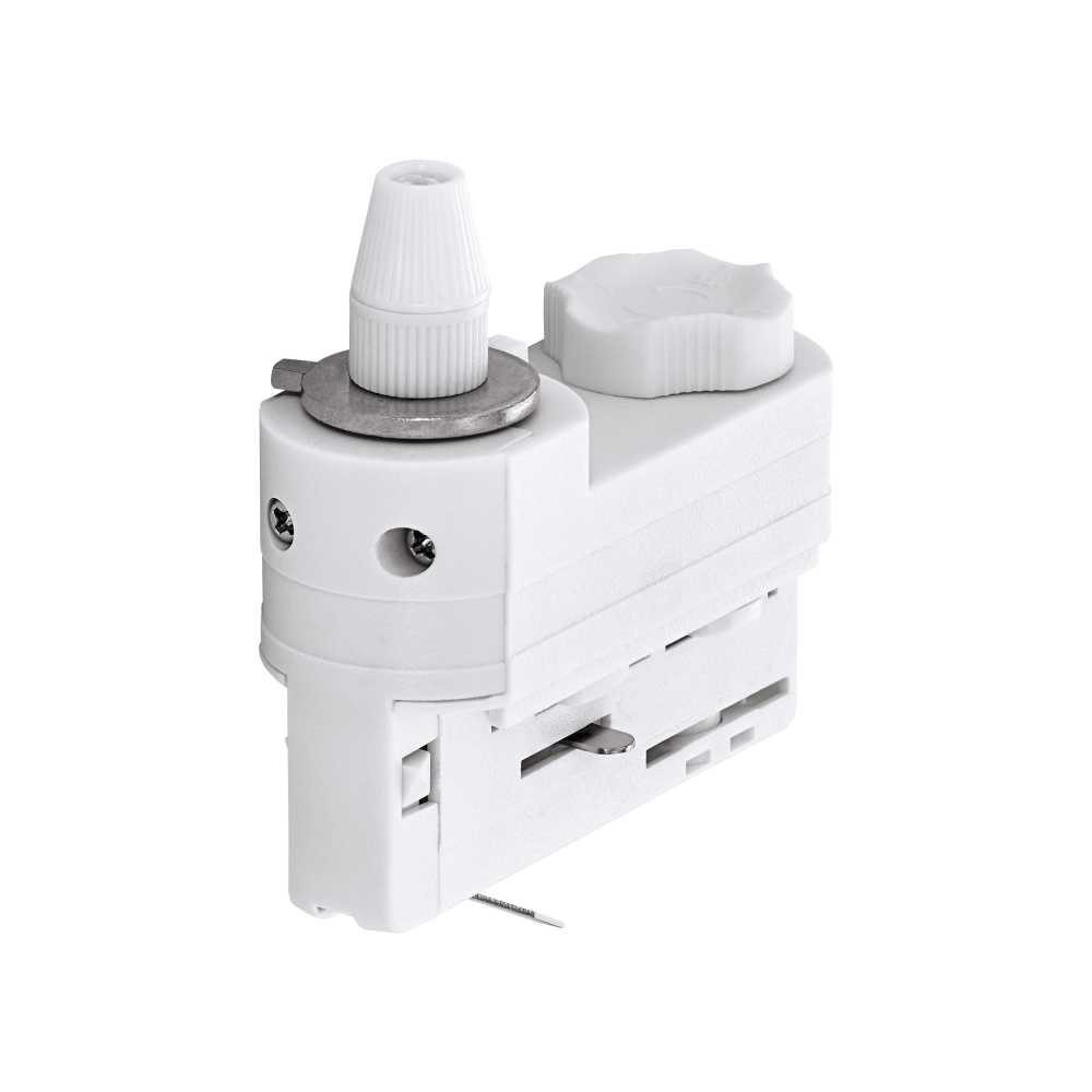 3-phase Adapter with strain relief white Plastic