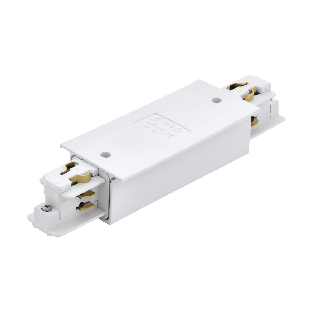 3-phase Power Feed-in recessed white, Plastic