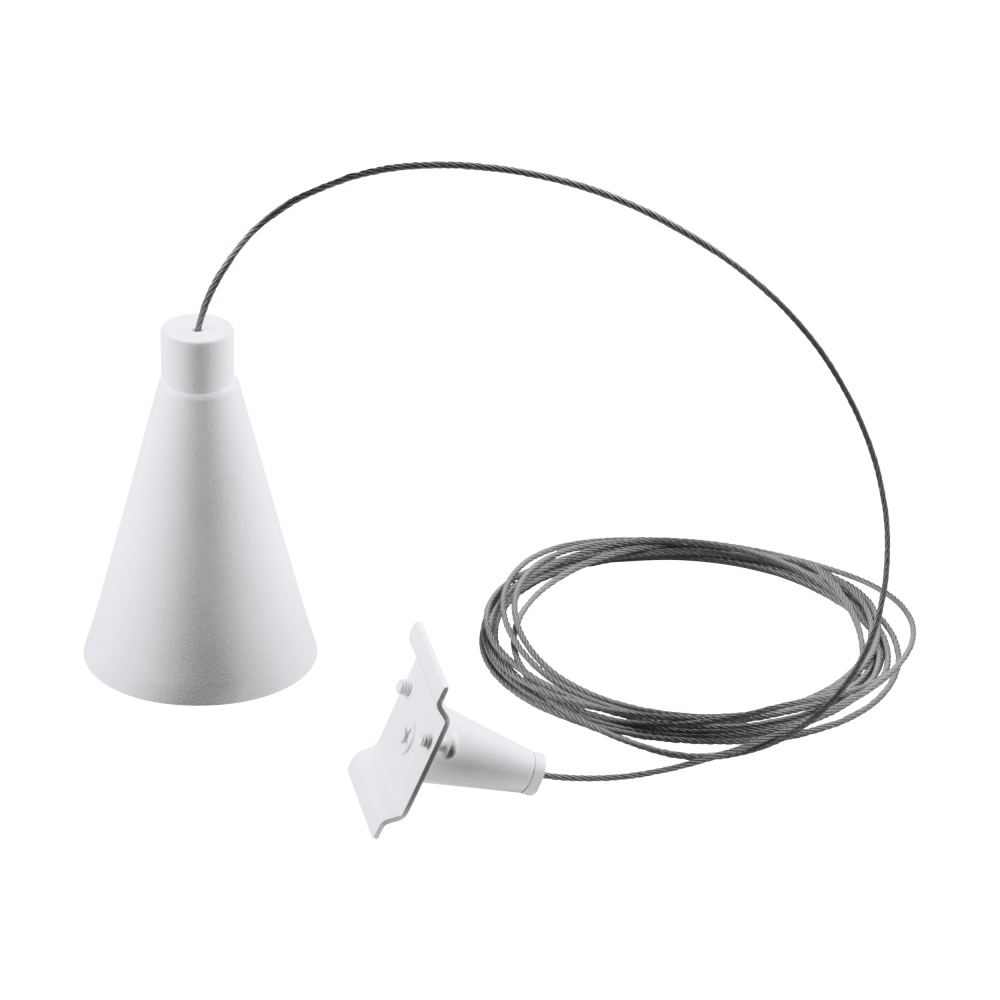 3-phase Rope suspension plastic, wire rope white
