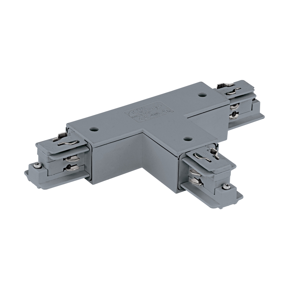 3-phase T-Connector surface, plastic, right silver