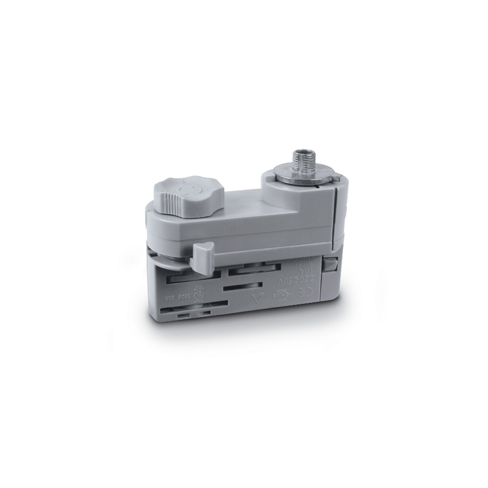 3PH- track adapter, gri, Serie albastru LINE ROUND
