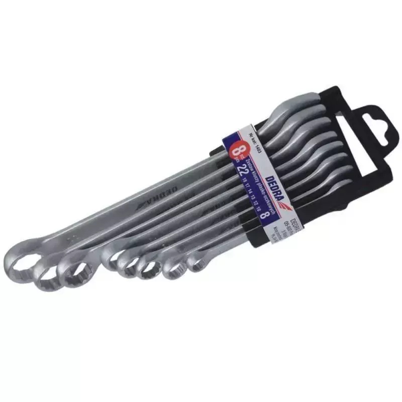 8 buc cheie combinata crv set 8,10,12,13,14,17,19,22 mm