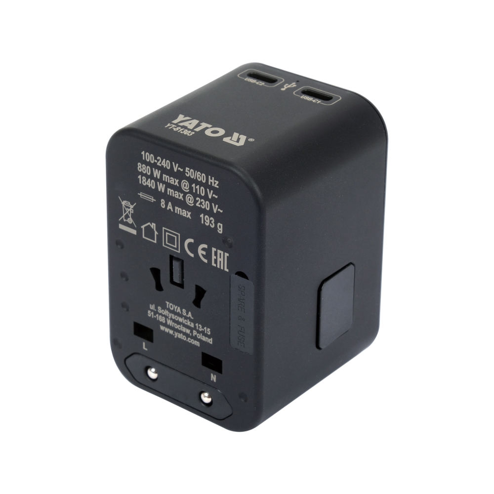 ADAPTATOR CĂLĂTORIE UNIV.USB-C 65W