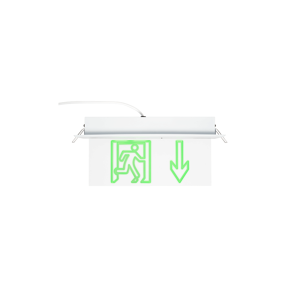 AL3116 -LAMPA EXIT SAGEATA IN JOS / PLASTIC