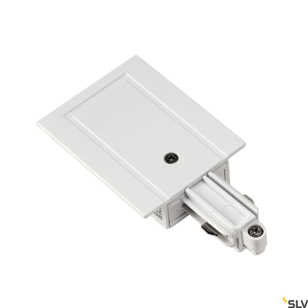 Alimentare 1-ph.șină &icirc;ncastrată, conductor protectie dr, alb