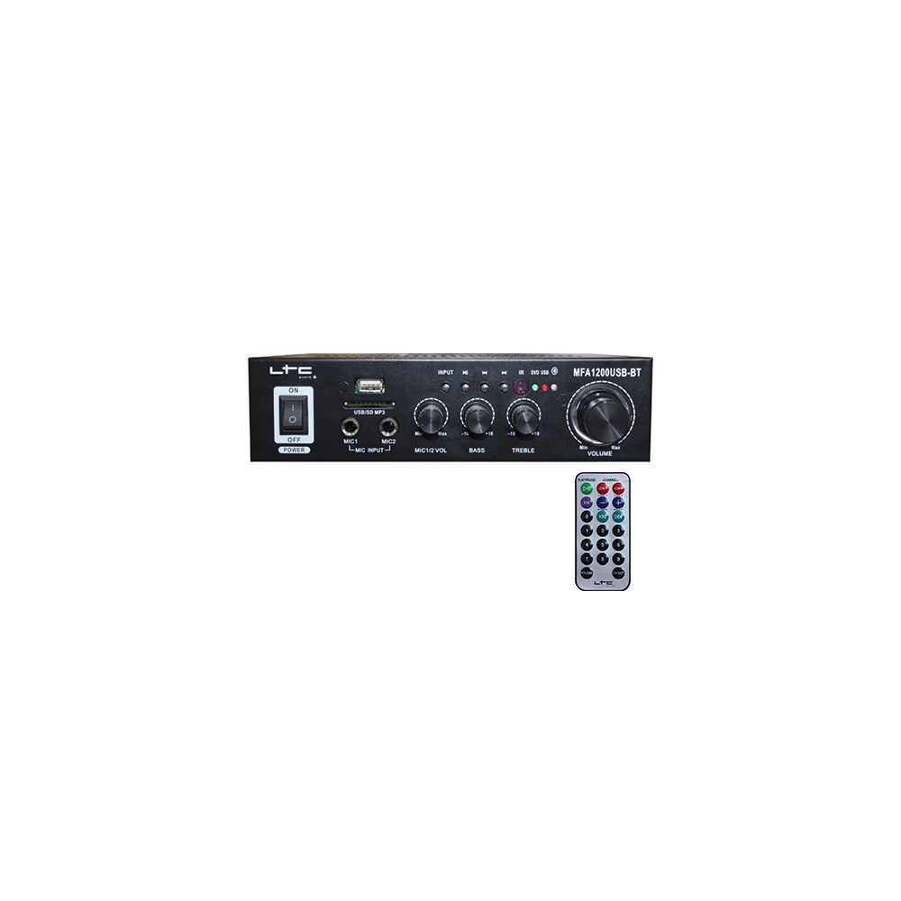 AMPLIFICATOR KARAOKE 2X20W USB/SD/BLUETOOTH NEGRU