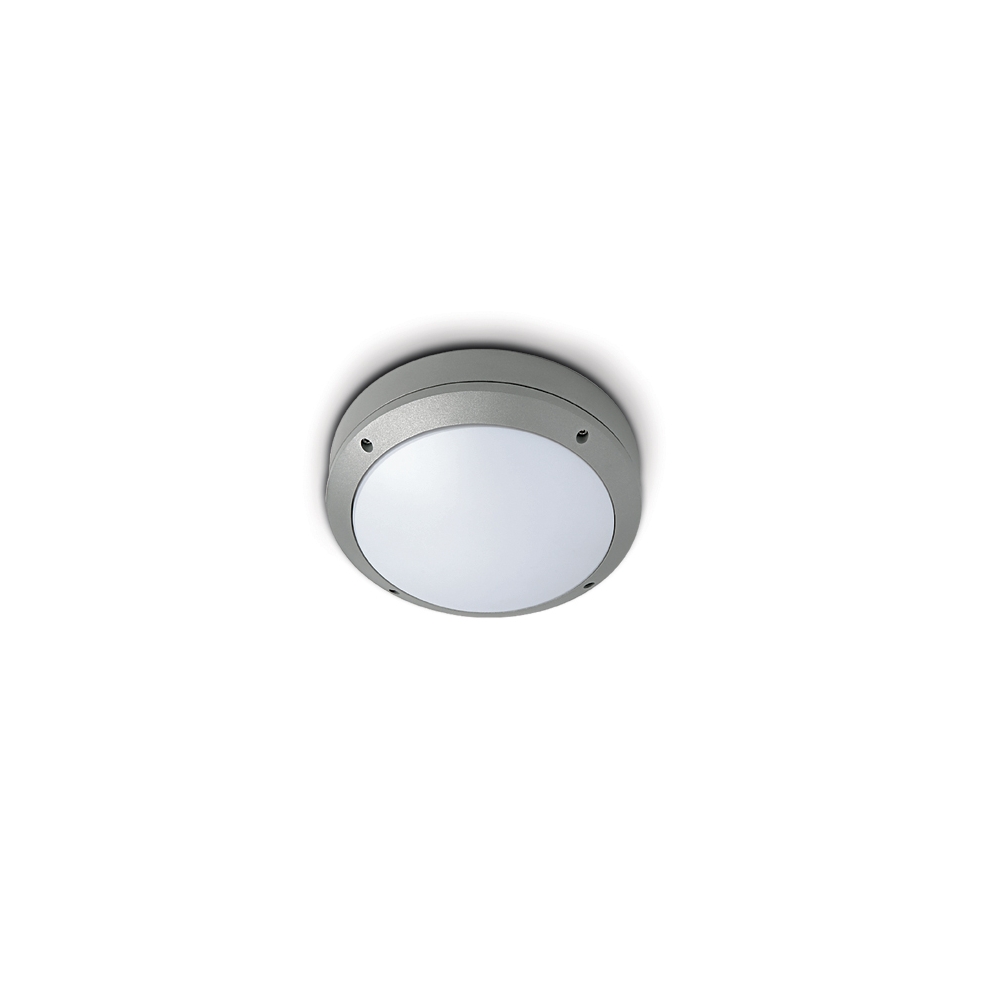 Aplică/plafonieră Teito1, rotundă,  E27, 20W, IP54, gri