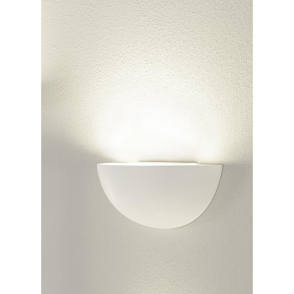 Aplica, GL 101 E14, semirotund, alb plaster, max. 40W