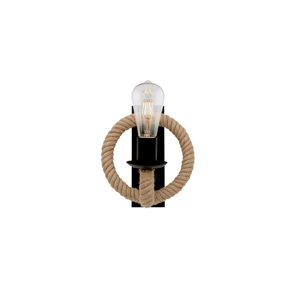 APLICA PERETE ROPE 1XE27 NEAGRA