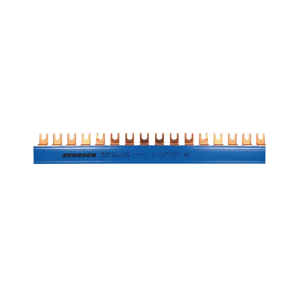 Baretă cu contacte furcă, 16 mm&sup2;, N, 1 pol, 57UH (1m)