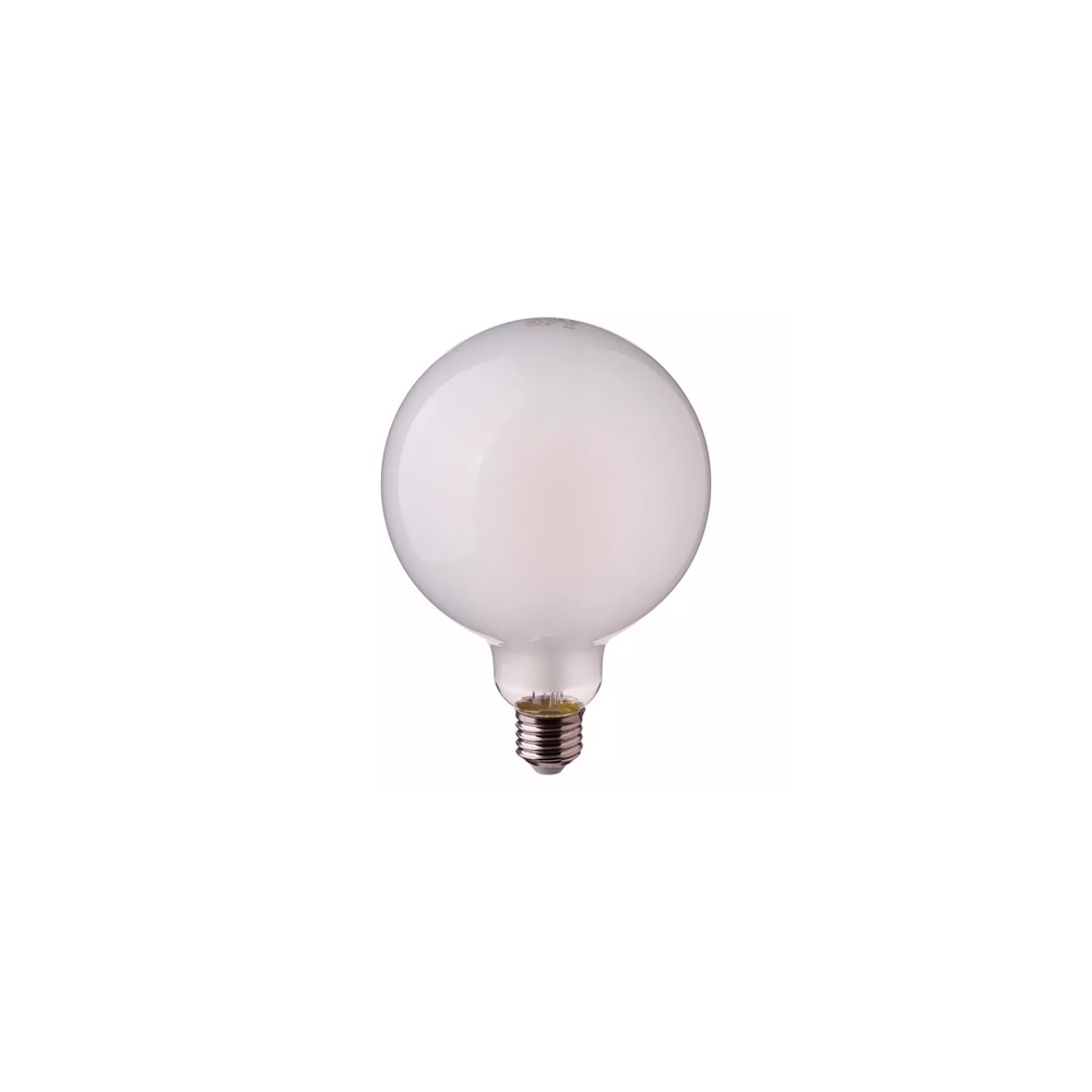 BEC LED G125 E27 7W CU FILAMENT 2700K ALB CALD STICLA MATA