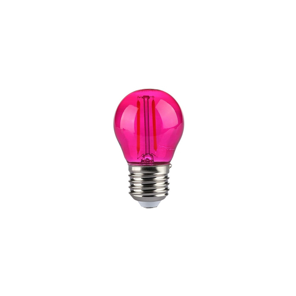 BEC LED G45 E27 2W CU FILAMENT LUMINA ROZ