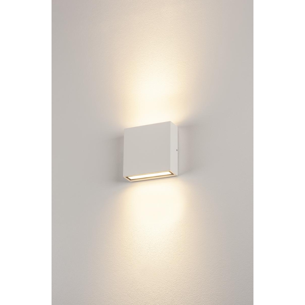 BIG QUAD UP/DOWN aplica, 6x1W, 3000K, IP54, patrat, alb