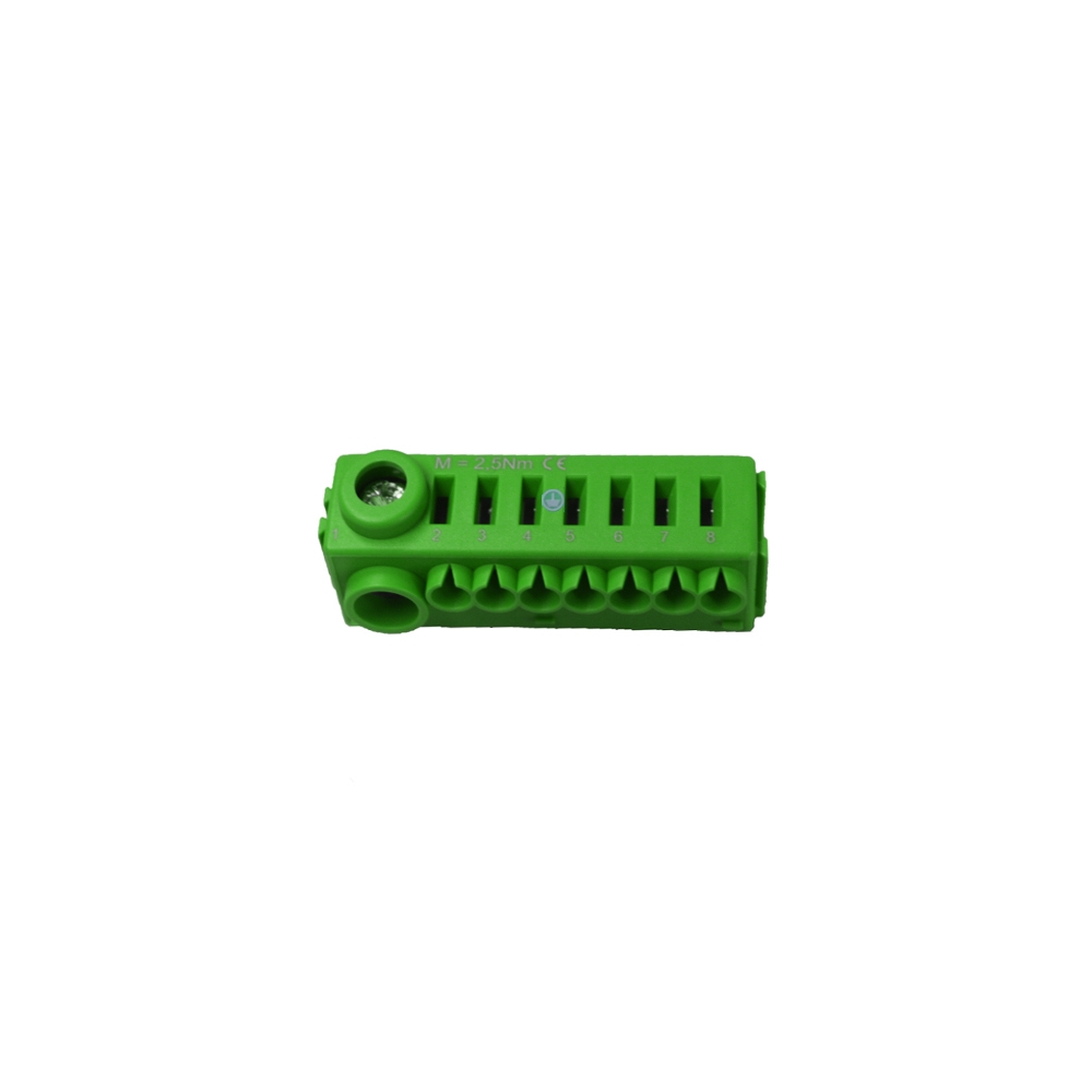 Bornier cu cleme elastice fără suport PE (1x25mm&sup2;, 7x4mm&sup2;)