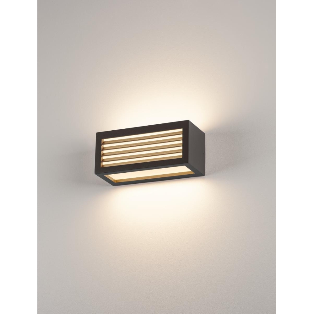BOX-L E27 lampă de perete, pătrat, antracit, E27, max. 18W